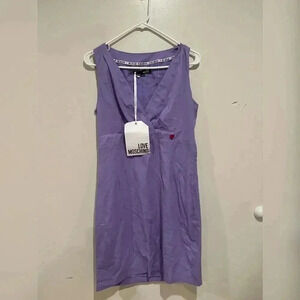 Love Moschino Pinup Purple Dress New With Tag